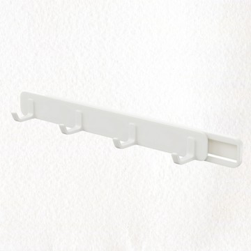 時光良品 時光良品 免打孔 伸縮滑軌無痕貼掛勾_隱藏縫隙抽拉式移動 免釘鑽置物架黏鉤 浴室廚房毛巾收納架衣帽架