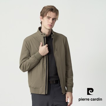 【pierre cardin 皮爾卡登】男款 輕暖保暖立領彈力鋪棉外套-橄綠色 (5255701-43)