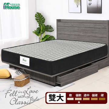 ihouse-巴寶莉 銀離子二線獨立筒床墊(偏軟) 雙大6尺