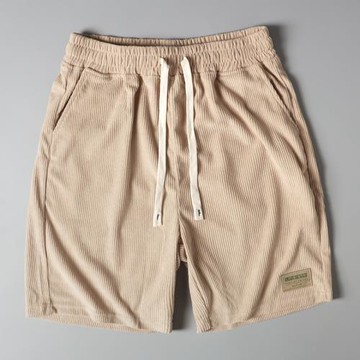 外貿出口尾單雪尼爾男士短褲情侶款純色休閑寬松夏季五分褲沙灘褲