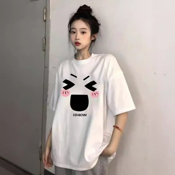 新款搞笑短T 純棉短袖t恤女 不撞衫 女生衣服 下半身失蹤 t恤女 學生衣服 寬松上衣 短版韓系上衣 短板 設計感小眾