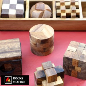 Rocks Motion Wood Puzzle 木製 立体 脳トレ パズル 12個 セット