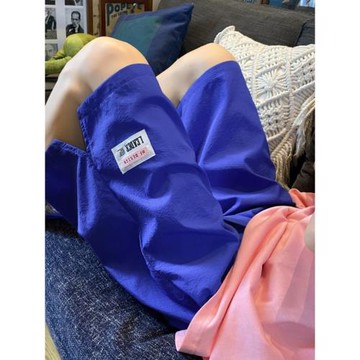 沙灘褲男夏季冰絲短褲薄款速干運動褲直筒寬松休閑五分褲男士中褲