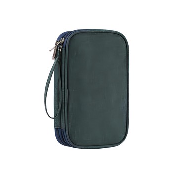 E.City 多功能雙開手機證件數位收納包  深藍  1個