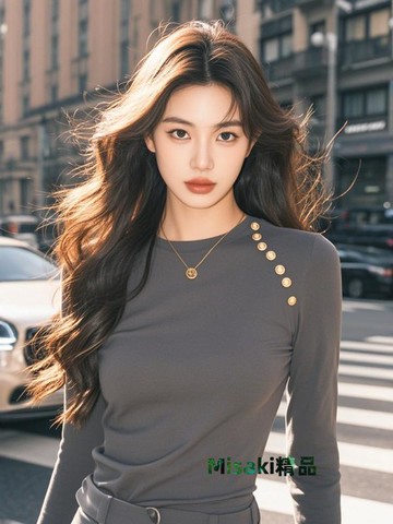 歐歐obob 基礎款簡約修身顯瘦純色正肩圓領歐版打底衫簡約長袖T恤-Misaki精品