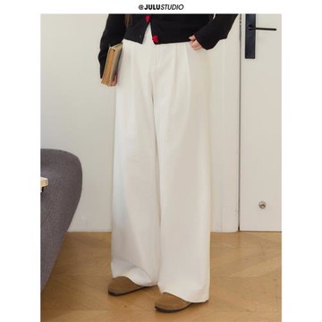 巨鹿工作室“光合作用”微胖mm休閑直腿顯瘦直筒牛仔褲大碼長褲