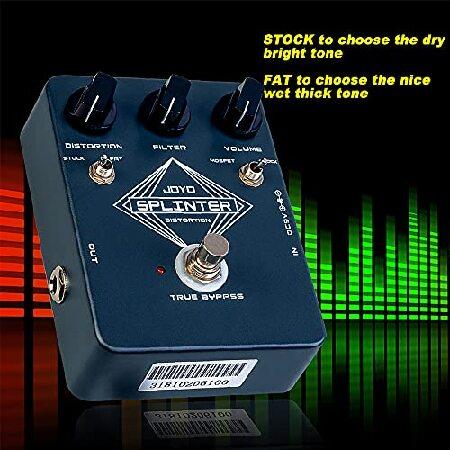 JOYO Distortion Guitar Effect Pedal with Selectable MOSFET ＆ FAT Clipping Thick Boost Distortion True Bypass (SPLINTER JF-21)