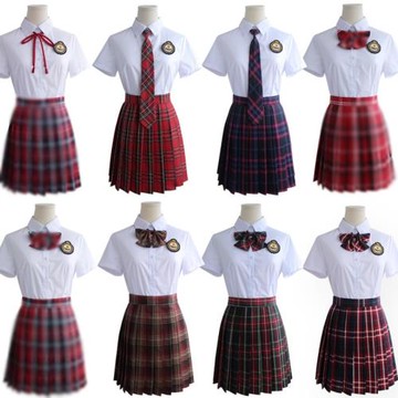 JK校服制服套裝學院風班服涵素詩夏裝演出高中大小學生裝紅歌喜慶