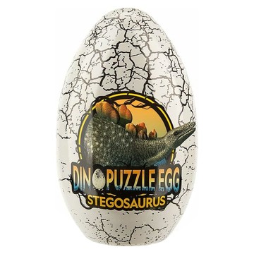 CubicFun 國家地理頻道授權 鐵盒拼圖 恐龍蛋 劍龍 Set 雙面玩法  63片  1盒