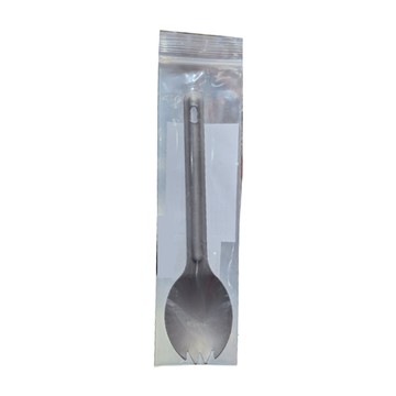 純鈦防燙抗油環保叉匙 輕巧款 附叉匙套  1支  銀色