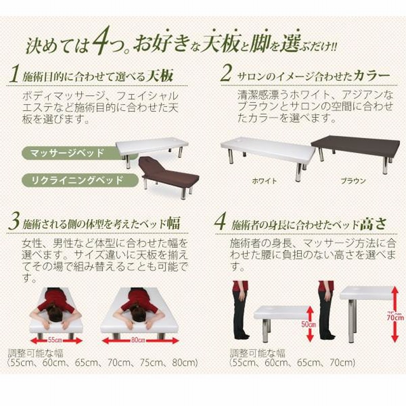 エステベッド/マッサージベッド/有孔/折りたたみ/リクライニング/ホワイト エステベッド/マッサージベッド/有孔/折りたたみ/リクライニング