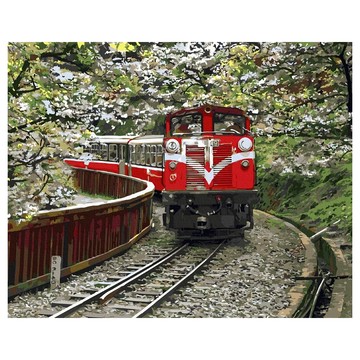 ArtLife 藝術生活 數字油畫DIY TW005 50 x 40cm  台灣風情誌-阿里山小火車 多色  1個