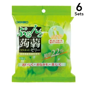 [Set of 6] Purunto Konjac Jelly Pouch Muscat 6 pieces
