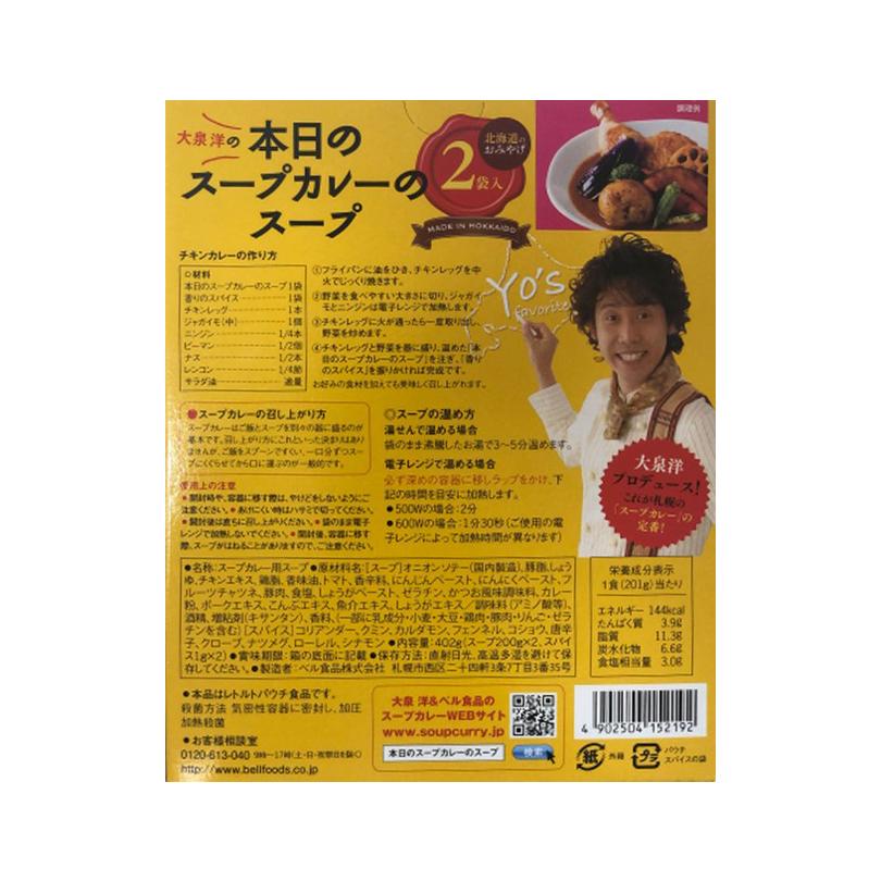 本日のスープカレーのスープ 2人前×2個 北海道 お土産 レトルト インスタント カレー 大泉洋 ギフト プレゼント お取り寄せ 送料無料