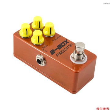 踏板旁路 4 個旋鈕 6.35mm 旁路合金 4 個輸入/輸出 4 個 9v 外殼合金外殼 Ef B 盒前置放大器旁路鋅