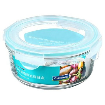 [福利商品]24-10_glasslock-圓形強化玻璃微波保鮮盒-mccb095-rp536-950ml-1個