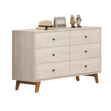 文創集 比查特 雙色4尺六抽斗櫃-121x43x78cm免組