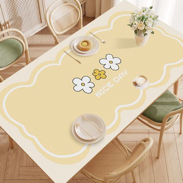 【滿388出貨】餐桌耐溫PVC桌墊茶幾餐桌墊防水防油防燙桌布家用防污隔熱桌面吧臺保護墊一抹即淨免水洗