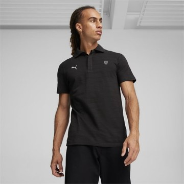 PUMA 短T 經典系列 黑色 法拉利 緹花 POLO衫 短袖 男 62382801