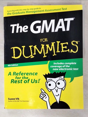 【書寶二手書T4／進修考試_EQ6】The Gmat for Dummies_Vlk, Suzee