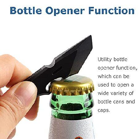 Titanium Pry Bar EDC Multi Tool with Bottle Opener Box Opener Clip Function (Black)並行輸入