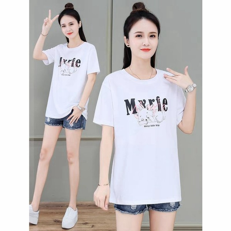 可愛い 猫 ロゴ レディース半袖tシャツ 通販 Lineポイント最大0 5 Get Lineショッピング