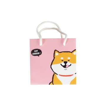 柴犬四方小提袋A-粉