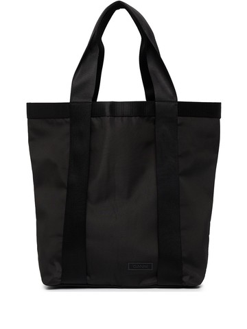 GANNI - large recycled tote bag - women - Polyester - One Size - Black