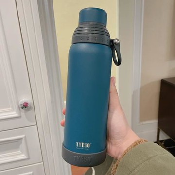 tyeso雙蓋保溫杯不銹鋼男女高顏值學生水杯運動壺便攜杯子保冷杯