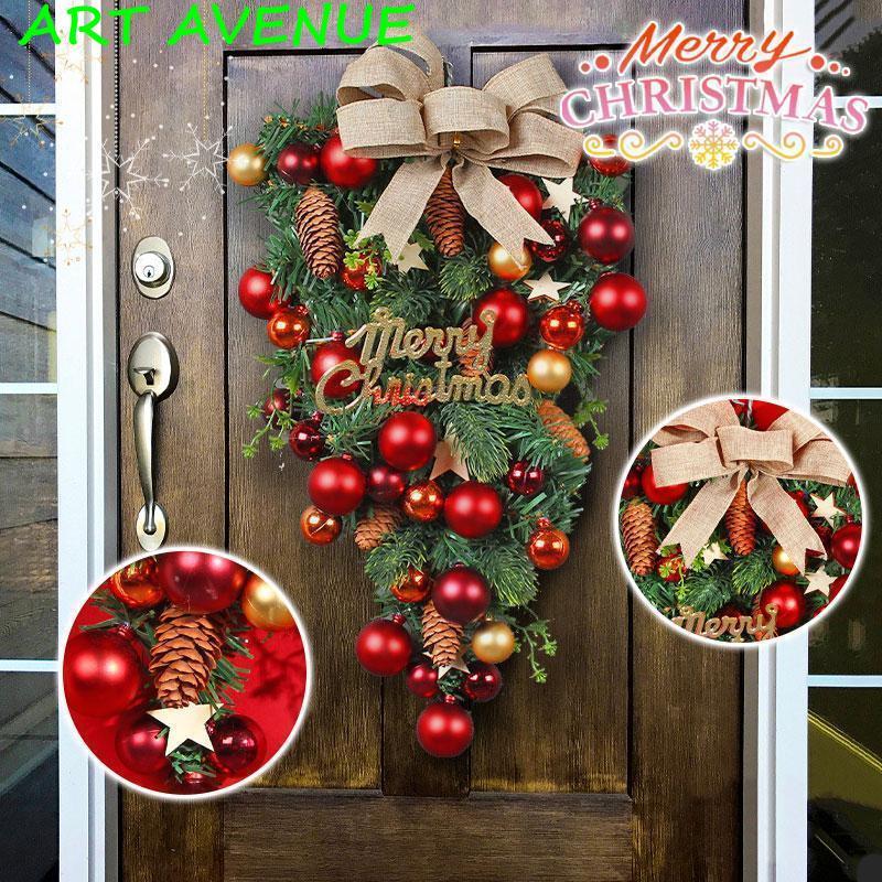 クリスマスリース、クリスマスツリー　花輪　クリスマス　玄関