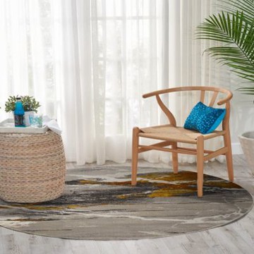 【山德力】斑駁亮絲圓毯 直徑200cm圓 巴因斯坦