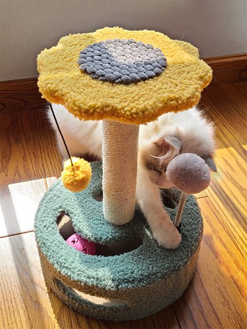 貓抓柱 貓爬架貓架貓窩小型貓樹爬柱一體劍麻玩具抓板貓抓柱架子貓咪用品【MJ192011】