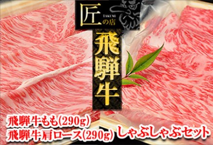 飛騨牛肩ロース・ももしゃぶしゃぶセット 各290g  牛肉 ブランド牛 国産 和牛