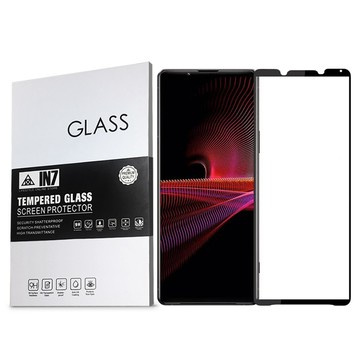 IN7 SONY Xperia 1 III (6.5吋) 高清 高透光2.5D滿版9H鋼化玻璃保護貼 疏油疏水 鋼化膜-黑色