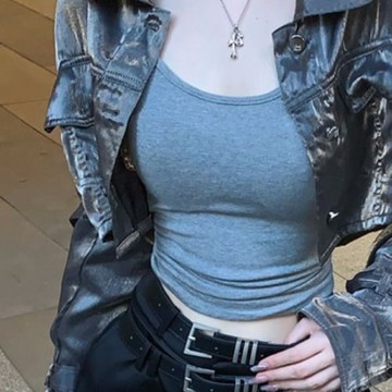 短款外套夾克上衣女小個子港風炸街亮面短外套美式復古辣妹高腰春秋季新款