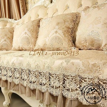 歐式沙發罩四季通用套罩高檔防滑坐墊沙發墊子奢華家飾【木屋雜貨】