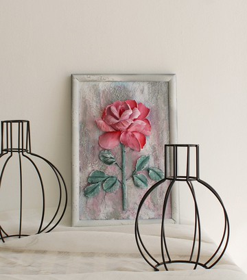 玫瑰 花卉畫 原牆裝飾 極簡主義