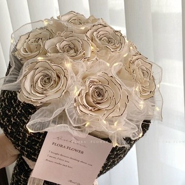 【Flora Flower】波浪紗燈串小香風花束