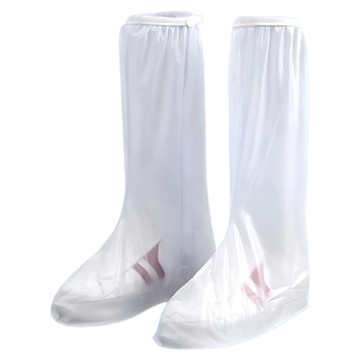 Y607 高筒防水雨鞋套 防滑鞋底 耐磨 加厚 輕便好攜帶  S(35~36)  白色  2雙