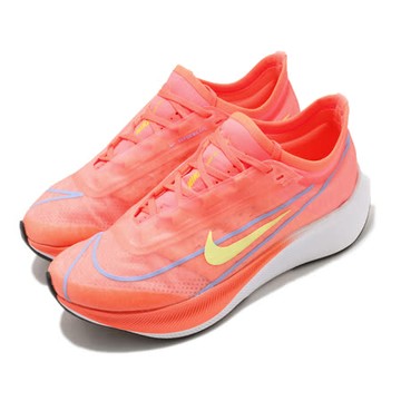 Nike 慢跑鞋 Zoom Fly 3 運動 女鞋 氣墊 舒適 避震 路跑 健身 球鞋 橘 黃 AT8241801 AT8241-801