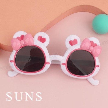 【SUNS】兒童彈力偏光太陽眼鏡 可愛甜心造型 輕量矽膠彈性墨鏡 抗UV400 S121