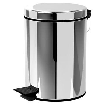 TRENY 加厚 緩降 不鏽鋼垃圾桶  銀色  20.5 x 28.5cm