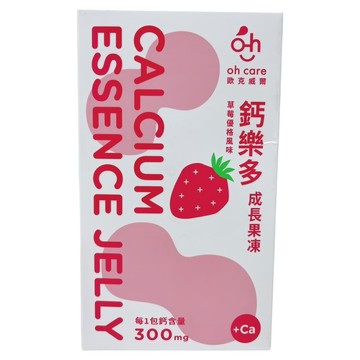 oh care 歐克威爾 鈣樂多成長果凍 草莓優格 15條  225g  1盒
