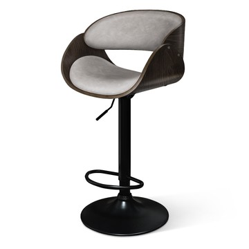 【C'est Chic】Vanessa瓦內薩吧台椅(皮質)-灰