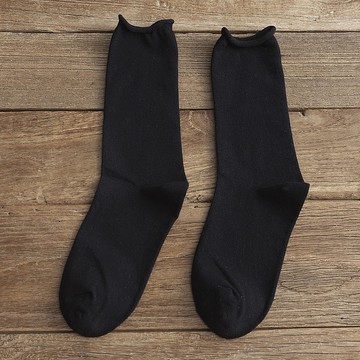 素色女襪 堆堆襪 中幫襪  ins潮 韓國日系 學院風 長襪 百搭 卷邊棉襪