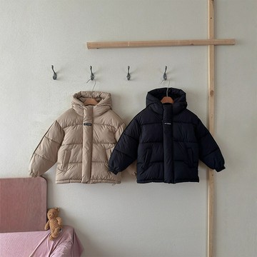2025新款童裝石墨烯黑金棉服兒童韓版百搭男女童洋氣連帽加厚棉衣鑫弘-萌寶童裝