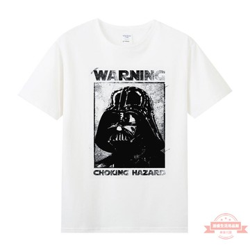 【法鳥現貨】青年星球大戰黑武士darth Vader周邊印花純棉圓領短袖短袖T恤男夏