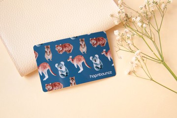 袋鼠 短尾矮袋鼠 樹熊 無尾熊 袋熊 交通卡貼 悠遊卡 八達通卡