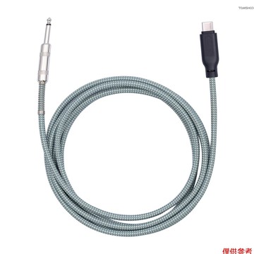 Winn 6.35mm 公頭轉 Type-C 公頭吉他音頻線麥克風錄音音頻線即插即用電吉他調音台連接手機電腦錄音