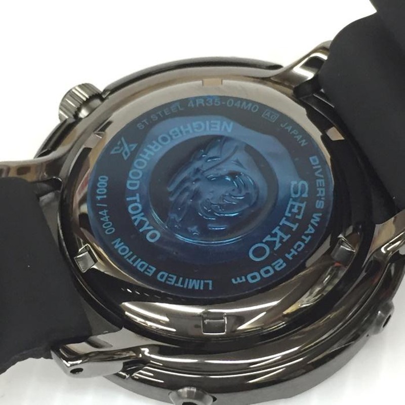 中古】セイコー プロスペックス メンズ腕時計 ネイバーフッド コラボモデル 数量限定1000本 ブラック 自動巻き SBDY077 [jggW] |  LINEショッピング